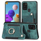Retro Skin-feel Ring Multi-card Wallet Phone Case
