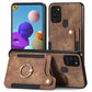 Retro Skin-feel Ring Multi-card Wallet Phone Case