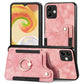 Retro Skin-feel Ring Multi-card Wallet Phone Case