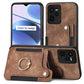 Retro Skin-feel Ring Multi-card Wallet Phone Case