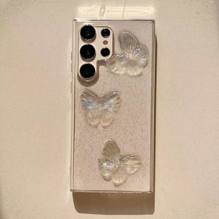 Clear Crystal Butterflies TPU Phone Case