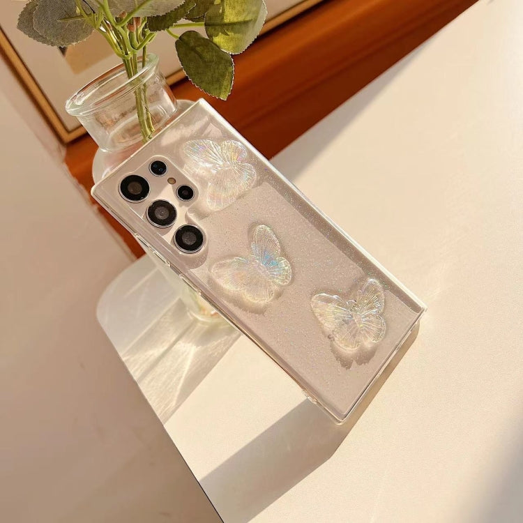 Clear Crystal Butterflies TPU Phone Case