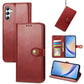 Retro Solid Color Buckle Leather Phone Case