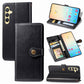 Retro Solid Color Buckle Leather Phone Case