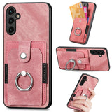 Retro Skin-feel Ring Card Wallet Phone Case