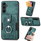 Retro Skin-feel Ring Card Wallet Phone Case
