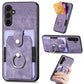 Retro Skin-feel Ring Card Wallet Phone Case