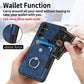 Retro Skin-feel Ring Card Wallet Phone Case