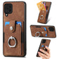 Retro Skin-feel Ring Card Wallet Phone Case
