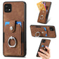 Retro Skin-feel Ring Card Wallet Phone Case