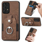 Retro Skin-feel Ring Card Wallet Phone Case