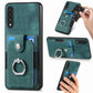 Retro Skin-feel Ring Card Wallet Phone Case