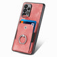 Retro Skin-feel Ring Card Wallet Phone Case