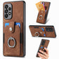 Retro Skin-feel Ring Card Wallet Phone Case