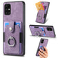 Retro Skin-feel Ring Card Wallet Phone Case