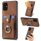 Retro Skin-feel Ring Card Wallet Phone Case