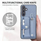 Wristband Kickstand Wallet Back Phone Case with Tool Knife