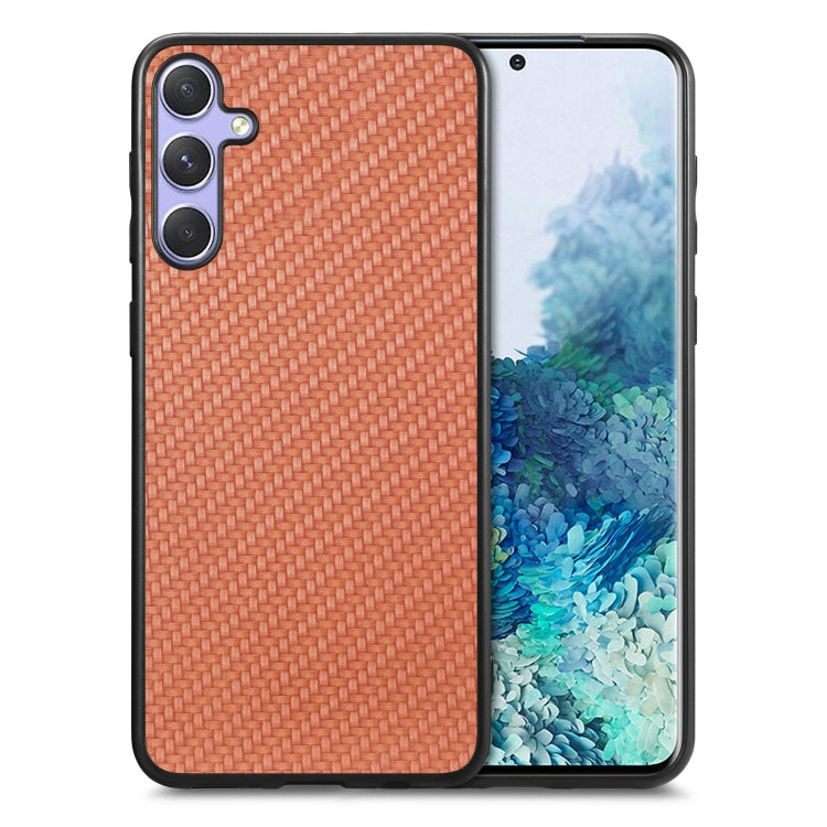 Carbon Fiber Texture Leather Back Cover Phone Case, For Samsung Galaxy S25 Edge 5G, For Samsung Galaxy A56 5G, For Samsung Galaxy A36, For Samsung Galaxy S25 5G, For Samsung Galaxy S25+ 5G, For Samsung Galaxy S25 Ultra 5G, For Samsung Galaxy A54 5G����...