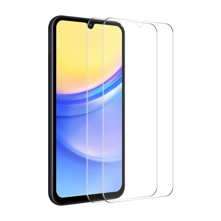 2pcs ENKAY 0.26mm 9H 2.5D High Aluminum-silicon Tempered Glass Film, For Samsung Galaxy M04, For Samsung Galaxy A25 5G, For Samsung Galaxy A35, For Samsung Galaxy A55, For Samsung Galaxy S23 FE, For Samsung Galaxy M54 /F54, For Samsung Galaxy A15 4G / 5G