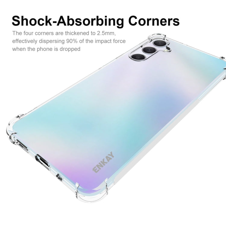 ENKAY Transparent TPU Shockproof Phone Case with Glass Film