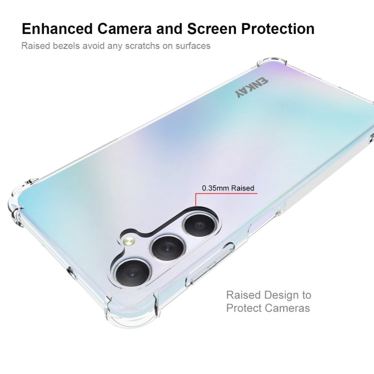 ENKAY Transparent TPU Shockproof Phone Case with Glass Film