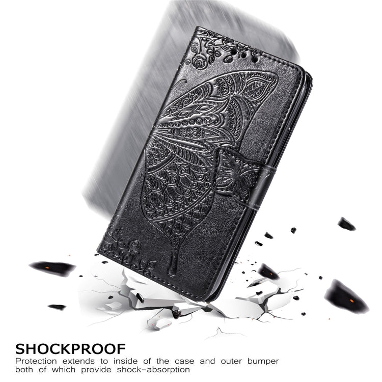 Butterfly Love Flowers Embossing Horizontal Flip Leather Case For Samsung A20 E with Holder & Card Slots & Wallet & Lanyard