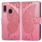 Butterfly Love Flowers Embossing Horizontal Flip Leather Case For Samsung A20 E with Holder & Card Slots & Wallet & Lanyard