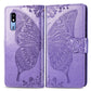 Butterfly Love Flowers Embossing Horizontal Flip Leather Case For Samsung  A2 Core with Holder & Card Slots & Wallet & Lanyard