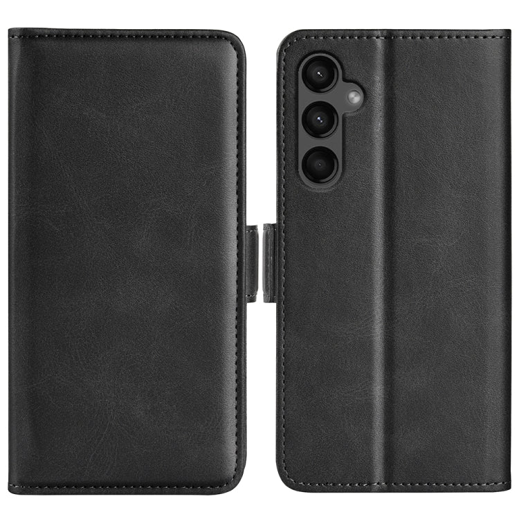 Dual-side Magnetic Buckle Horizontal Flip Leather Phone Case