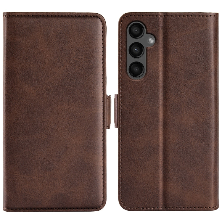 Dual-side Magnetic Buckle Horizontal Flip Leather Phone Case