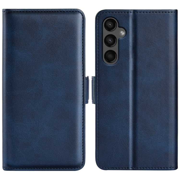 Dual-side Magnetic Buckle Horizontal Flip Leather Phone Case