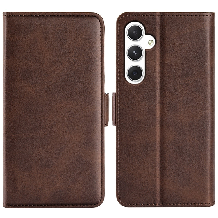 Dual-side Magnetic Buckle Horizontal Flip Leather Phone Case