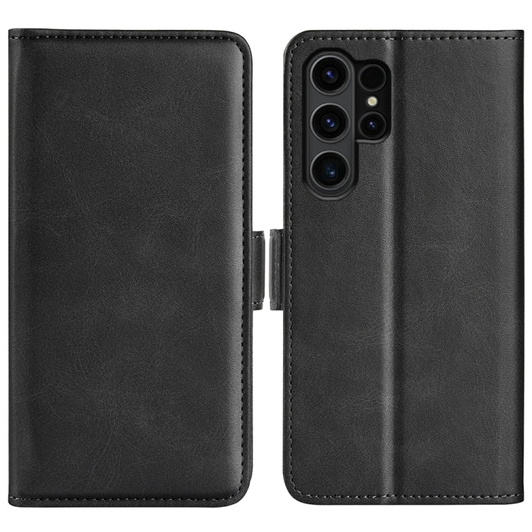 Dual-side Magnetic Buckle Horizontal Flip Leather Phone Case