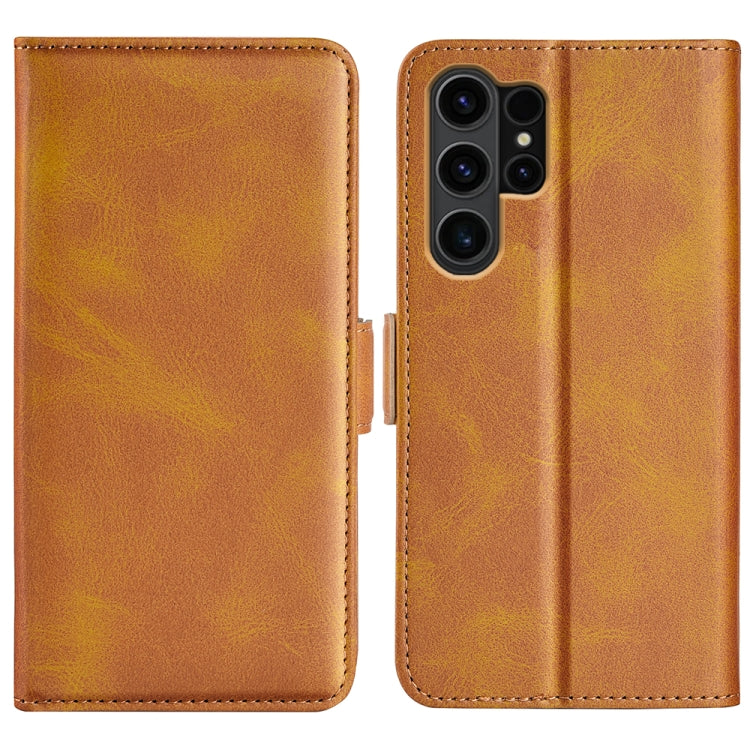 Dual-side Magnetic Buckle Horizontal Flip Leather Phone Case