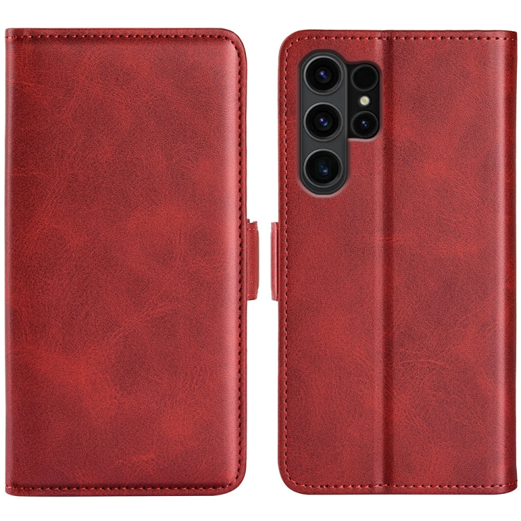Dual-side Magnetic Buckle Horizontal Flip Leather Phone Case