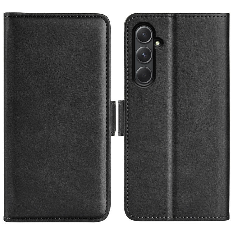 Dual-side Magnetic Buckle Horizontal Flip Leather Phone Case