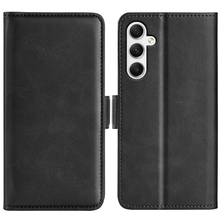 Dual-side Magnetic Buckle Horizontal Flip Leather Phone Case