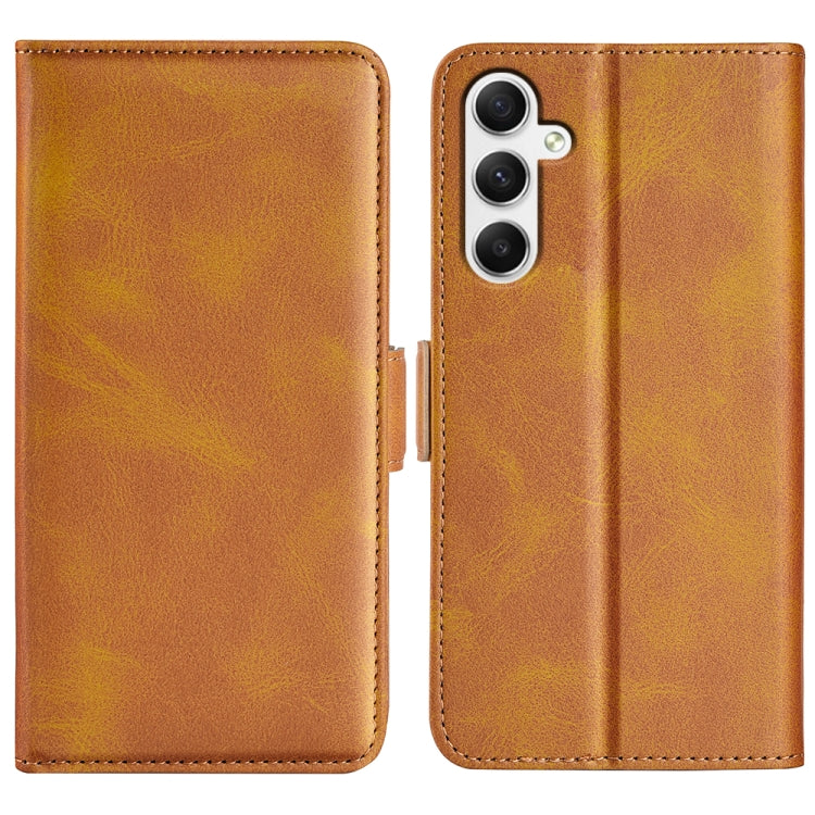 Dual-side Magnetic Buckle Horizontal Flip Leather Phone Case