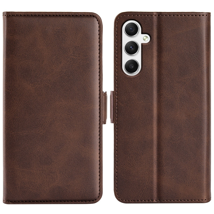Dual-side Magnetic Buckle Horizontal Flip Leather Phone Case