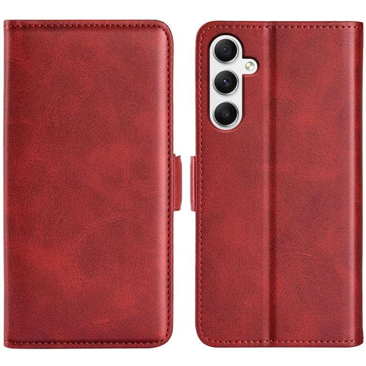 Dual-side Magnetic Buckle Horizontal Flip Leather Phone Case
