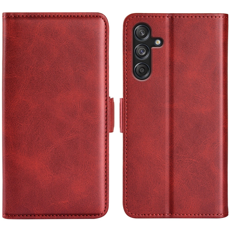 Dual-side Magnetic Buckle Horizontal Flip Leather Phone Case