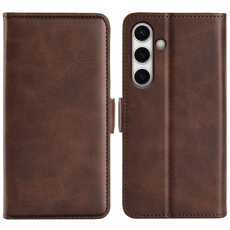 Dual-side Magnetic Buckle Horizontal Flip Leather Phone Case