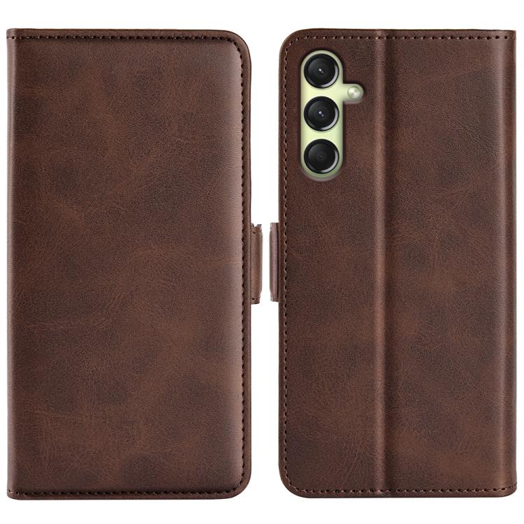 Dual-side Magnetic Buckle Horizontal Flip Leather Phone Case