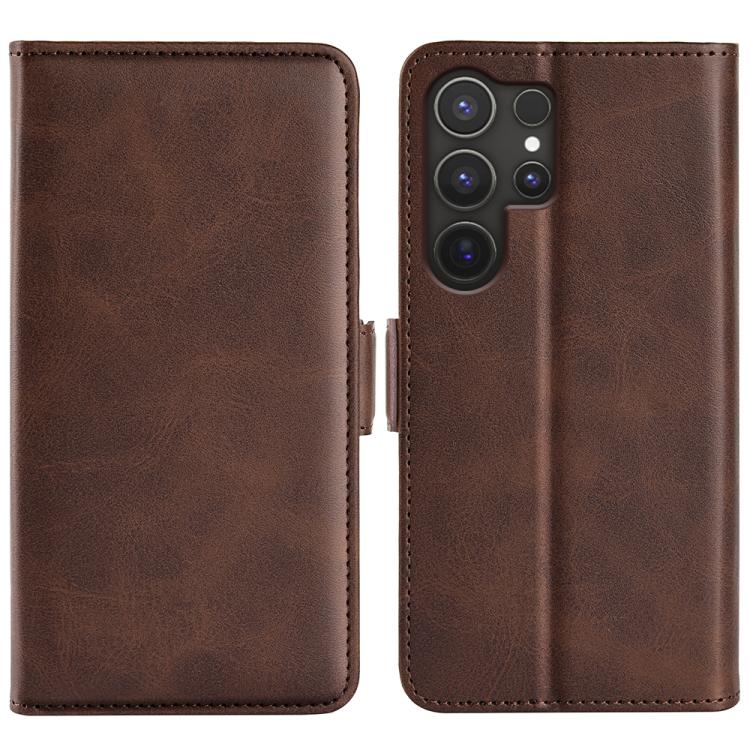 Dual-side Magnetic Buckle Horizontal Flip Leather Phone Case