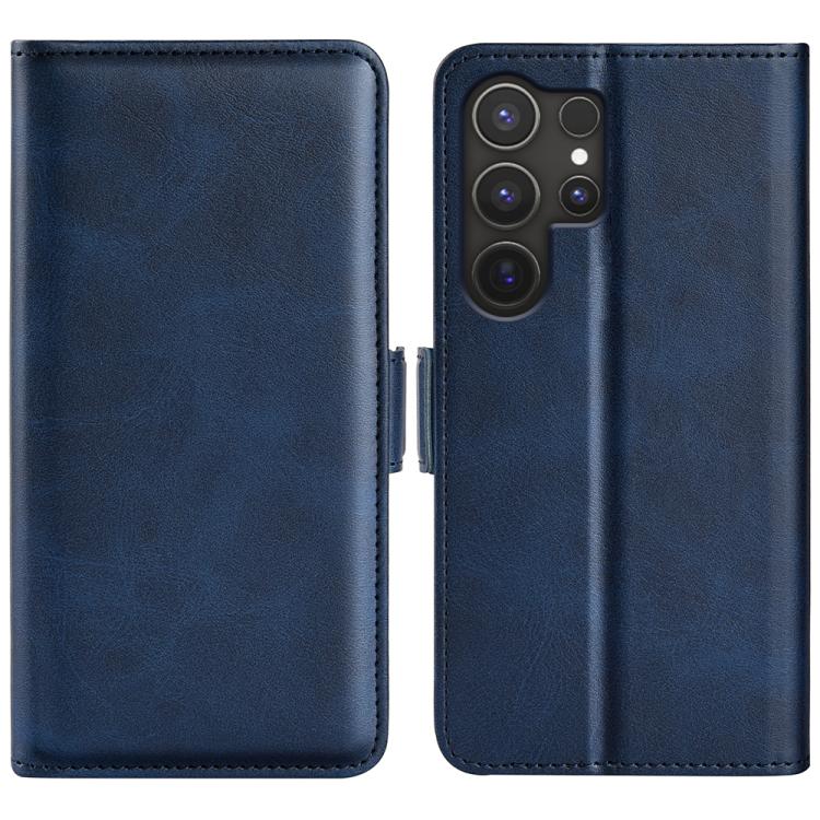 Dual-side Magnetic Buckle Horizontal Flip Leather Phone Case