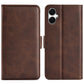 Dual-side Magnetic Buckle Horizontal Flip Leather Phone Case