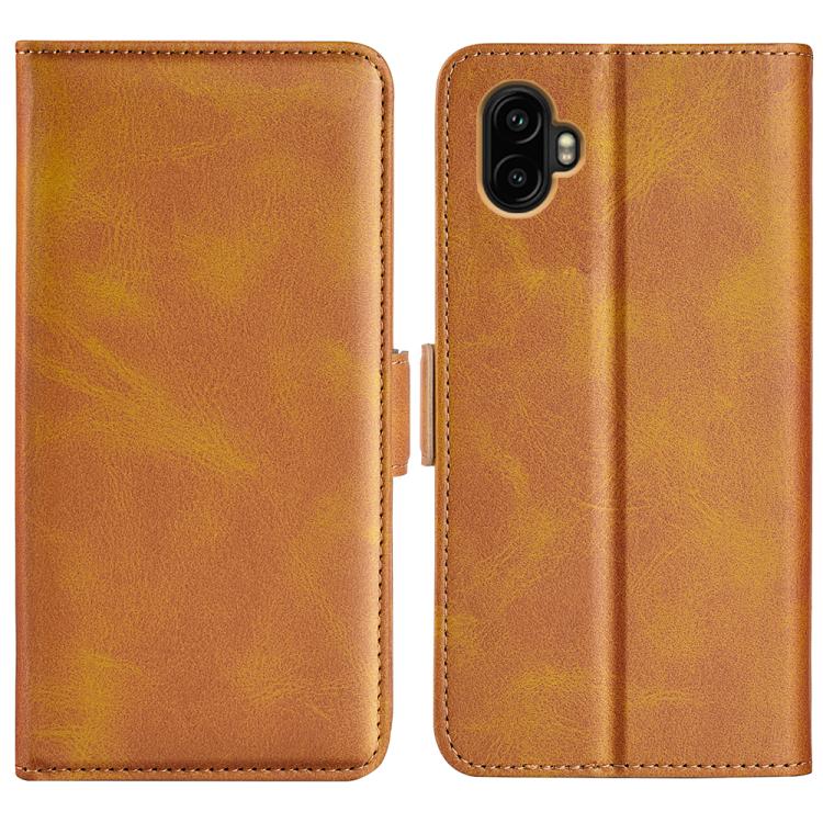 Dual-side Magnetic Buckle Horizontal Flip Leather Phone Case