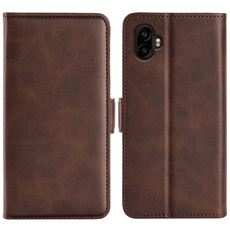 Dual-side Magnetic Buckle Horizontal Flip Leather Phone Case