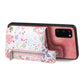 Retro Painted Zipper Wallet Back Phone Case