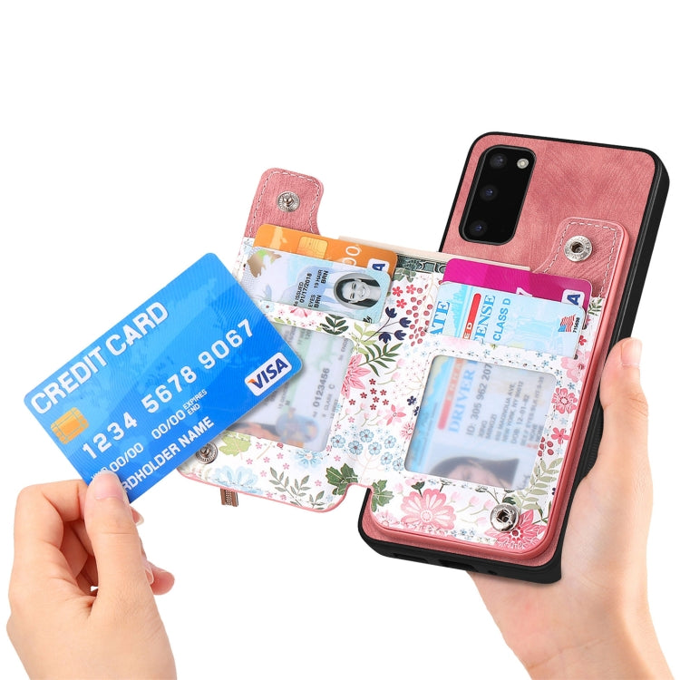 Retro Painted Zipper Wallet Back Phone Case